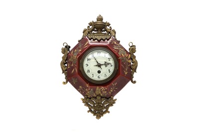 Lot 242 - A Japonisme ceramic and gilt metal wall clock