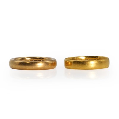 Lot 277 - Two 22ct gold wedding rings
