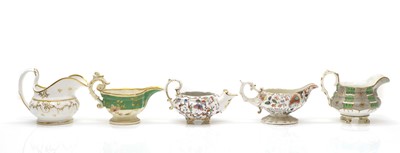 Lot 177 - A collection of ten cream jugs