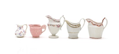 Lot 186 - A collection of ten porcelain cream jugs