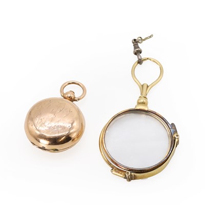 Lot 259 - A sovereign holder and a pair of lorgnettes