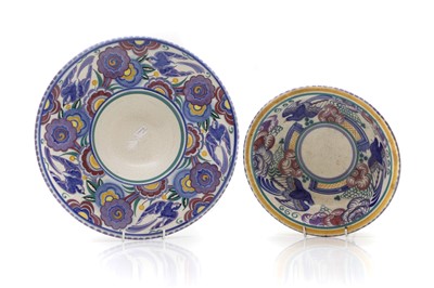 Lot 123 - A Carter Stabler Adams pottery 'Bluebird' charger