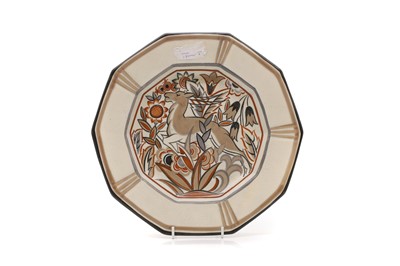 Lot 154 - A Carter Stabler Adams pottery 'Gazelle' dish