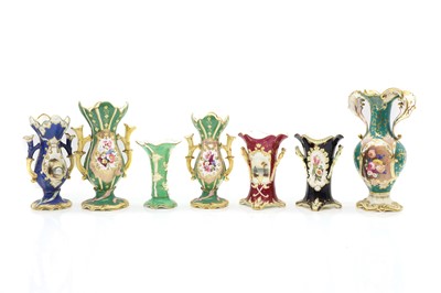 Lot 215 - A collection of English porcelain vases