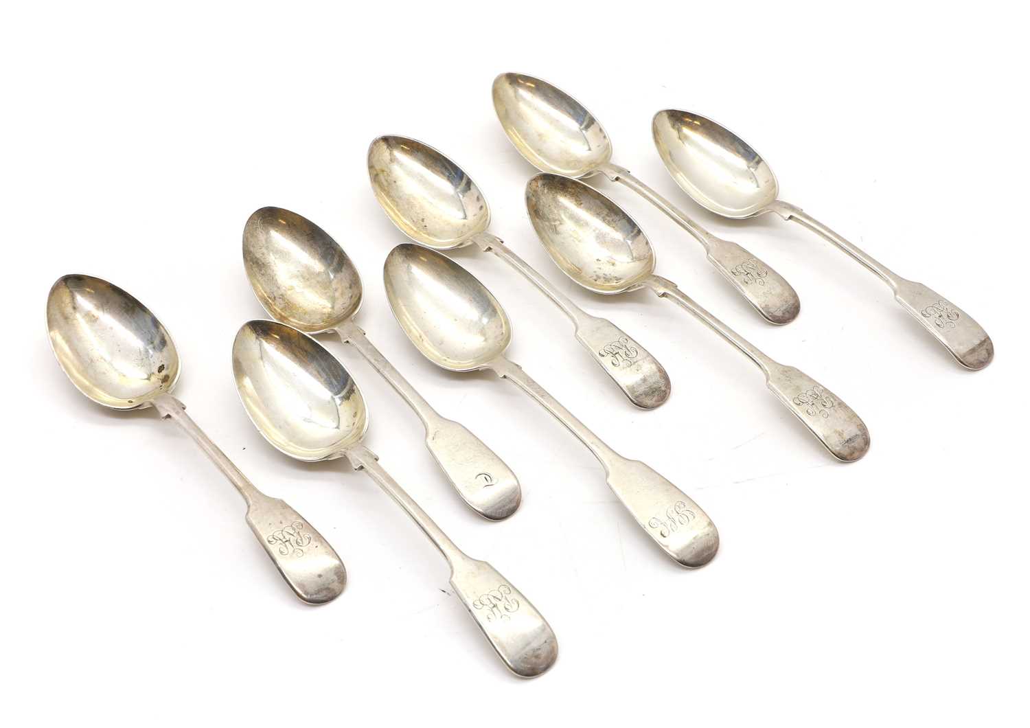 Lot 54 - A collection of silver tablespoons
