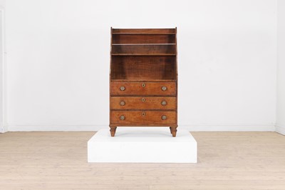 Lot 564 - A Regency oak waterfall bookcase