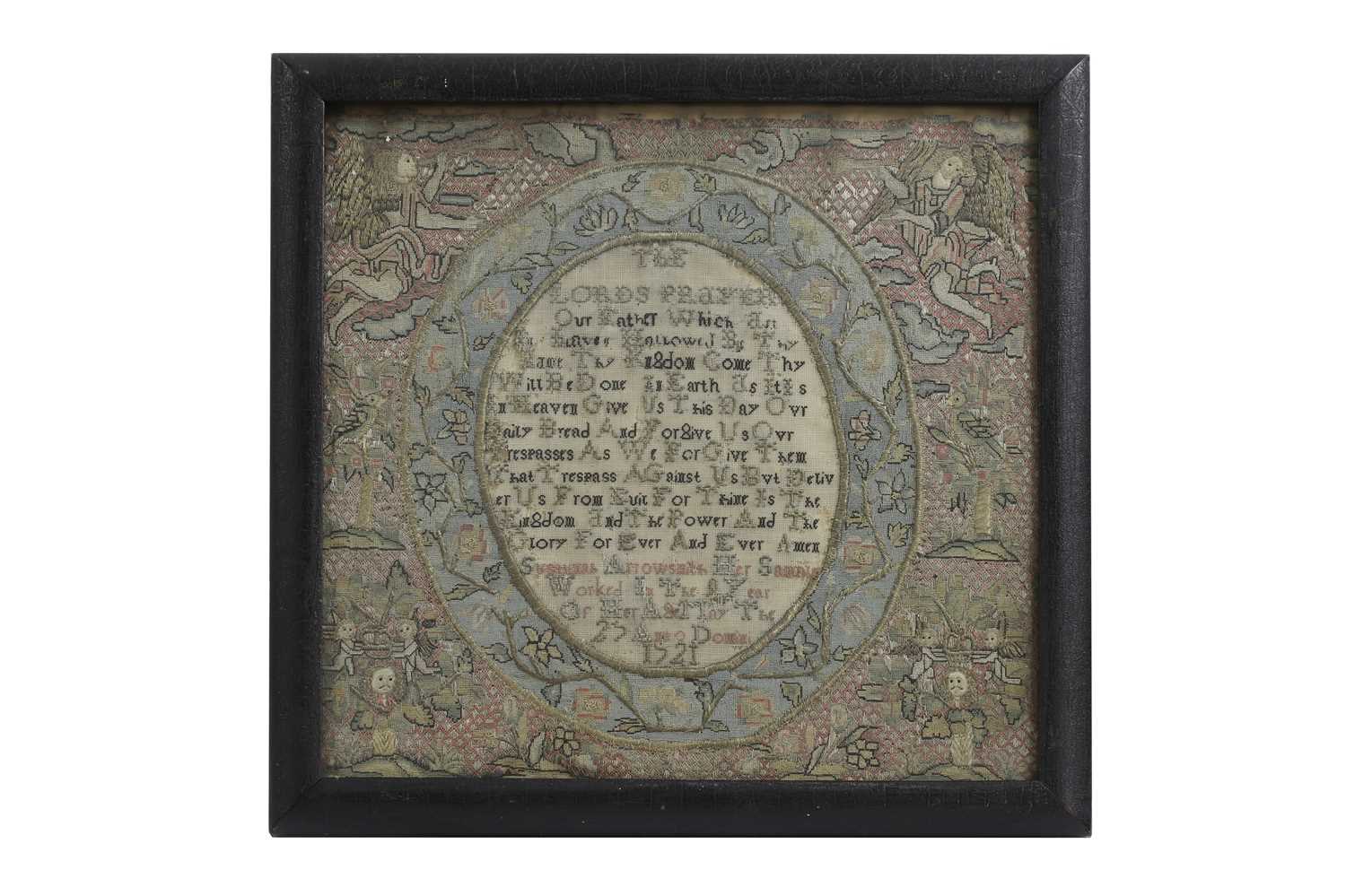 Lot 302 - A George I needlework sampler