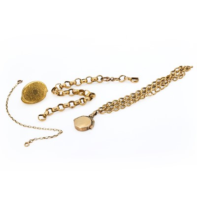 Lot 352 - A small group of chains and pendants