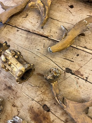 Lot 1 - A pair of carved giltwood and gesso girandole mirrors