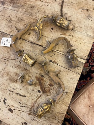 Lot 1 - A pair of carved giltwood and gesso girandole mirrors