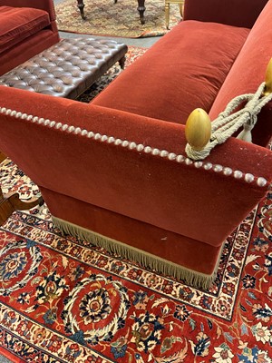 Lot 11 - A pair of Knole sofas