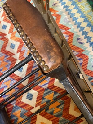 Lot 13 - A Victorian steel club fender