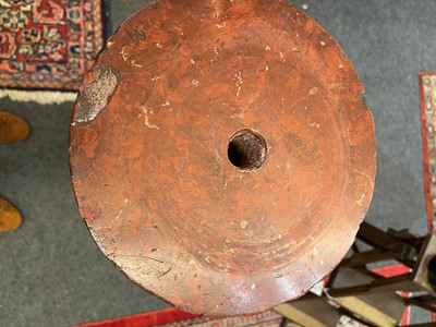 Lot 29 - An imitation rosso antico scagliola column