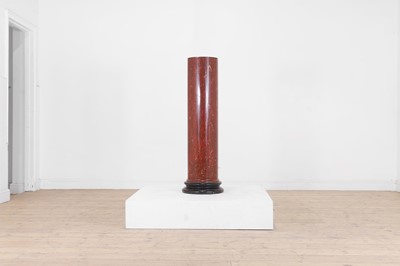 Lot 29 - An imitation rosso antico scagliola column