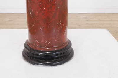 Lot 29 - An imitation rosso antico scagliola column