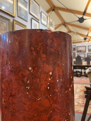 Lot 29 - An imitation rosso antico scagliola column