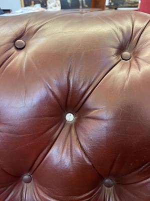 Lot 42 - A Victorian buttoned leather chesterfield sofa