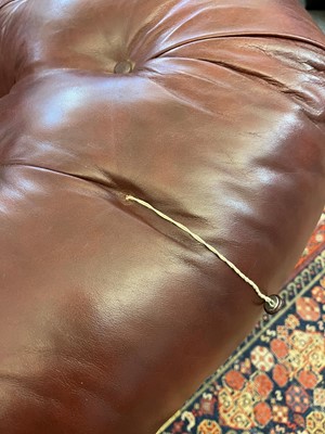 Lot 42 - A Victorian buttoned leather chesterfield sofa
