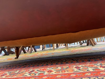 Lot 42 - A Victorian buttoned leather chesterfield sofa