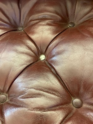 Lot 42 - A Victorian buttoned leather chesterfield sofa