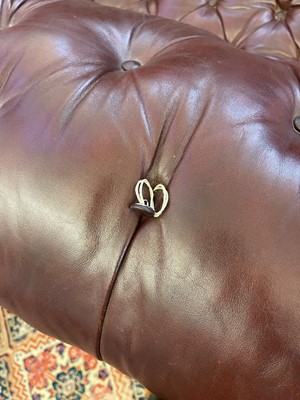 Lot 42 - A Victorian buttoned leather chesterfield sofa
