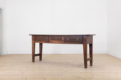 Lot 387 - A chestnut dresser base