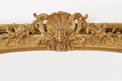 Lot 48 - A Louis XV-style giltwood and gesso overmantel mirror