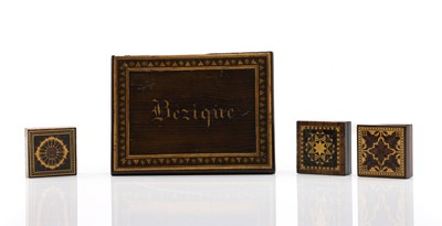 Lot 293 - A Tunbridge Ware Bezique box