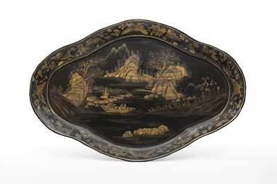 Lot 262 - A Victorian papier-mâché tray