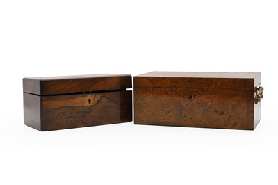 Lot 263 - A rosewood tea caddy