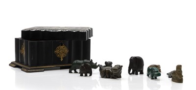 Lot 483 - A Victorian inlaid papier mache tea caddy