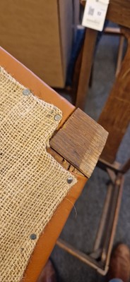 Lot 52 - An Arts and Crafts oak hall chair