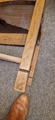 Lot 52 - An Arts and Crafts oak hall chair