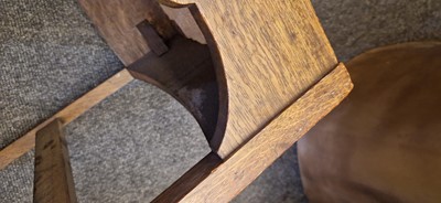 Lot 52 - An Arts and Crafts oak hall chair