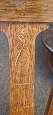 Lot 52 - An Arts and Crafts oak hall chair