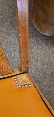 Lot 52 - An Arts and Crafts oak hall chair