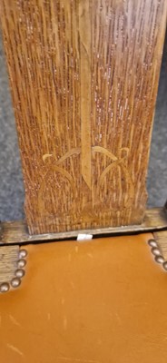 Lot 52 - An Arts and Crafts oak hall chair