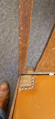 Lot 52 - An Arts and Crafts oak hall chair