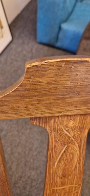 Lot 52 - An Arts and Crafts oak hall chair
