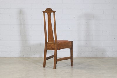 Lot 52 - An Arts and Crafts oak hall chair