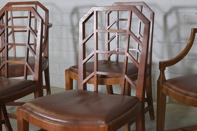 Lot 54 - A set of six Cotswold oak dining chairs