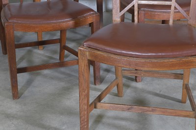 Lot 54 - A set of six Cotswold oak dining chairs