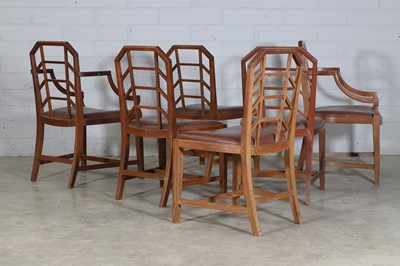 Lot 54 - A set of six Cotswold oak dining chairs