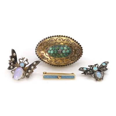 Lot 293 - A group of four antique brooches