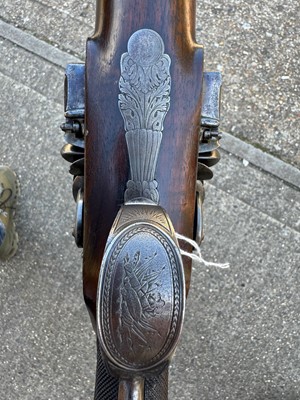 Lot 360 - A 16-Bore double-barrelled flintlock shotgun by Tatham, London