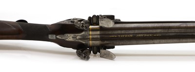 Lot 360 - A 16-Bore double-barrelled flintlock shotgun by Tatham, London