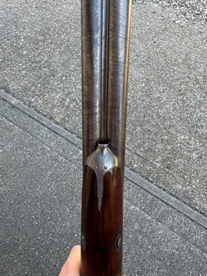 Lot 360 - A 16-Bore double-barrelled flintlock shotgun by Tatham, London