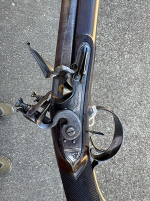 Lot 360 - A 16-Bore double-barrelled flintlock shotgun by Tatham, London