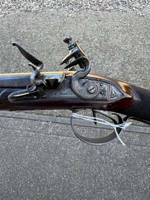 Lot 360 - A 16-Bore double-barrelled flintlock shotgun by Tatham, London