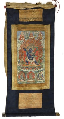 Lot 145 - A Tibetan thangka